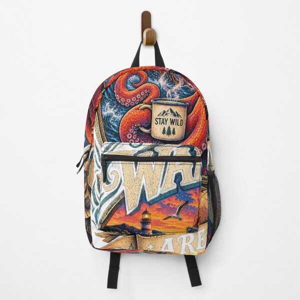 Item preview, Not All Who Wander Are Lost – Retro Adventure Octopus designed and sold by thewandswant.