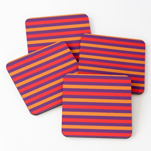 Item preview, Red And Orange Stripes Design Purple  designed and sold by PatternTitan.