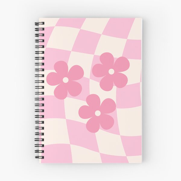 Item preview, Pink Wavy Checkerboard Retro Flowers designed and sold by jianina-alondra.