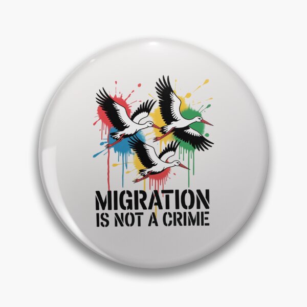 Item preview, BANKSY STORKS - MIGRATION IS NOT A CRIME designed and sold by 123ks.