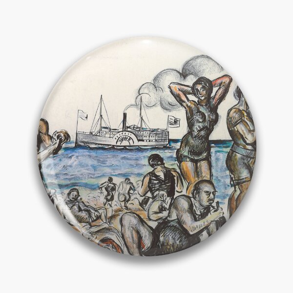 Item preview, Figures on the Beach summer coastal fun landscape painting by Reginald Marsh designed and sold by Jéanpaul  Ferro.