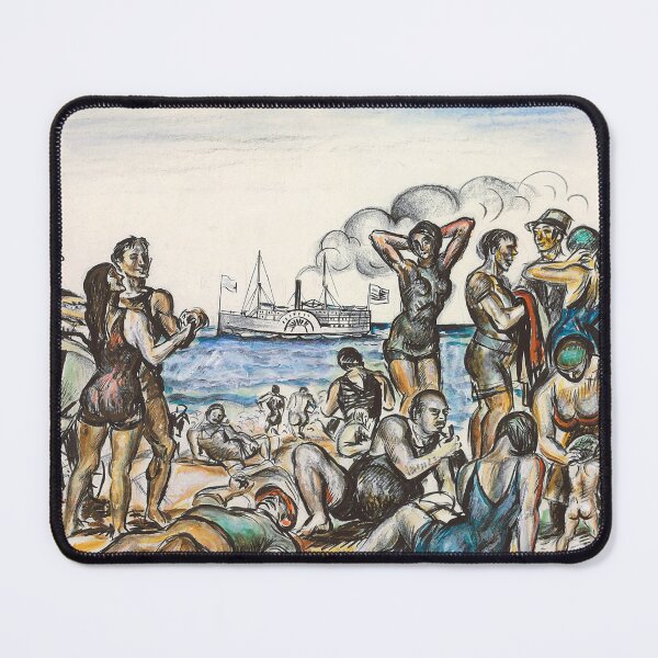 Item preview, Figures on the Beach summer coastal fun landscape painting by Reginald Marsh designed and sold by Jéanpaul Ferro.