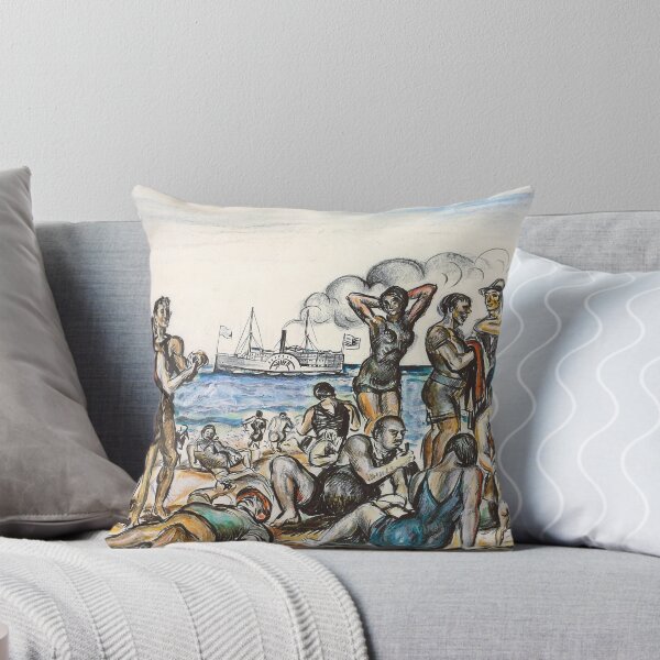 Item preview, Figures on the Beach summer coastal fun landscape painting by Reginald Marsh designed and sold by Jéanpaul  Ferro.