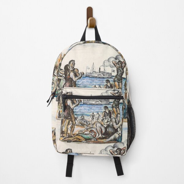 Item preview, Figures on the Beach summer coastal fun landscape painting by Reginald Marsh designed and sold by Jéanpaul Ferro.