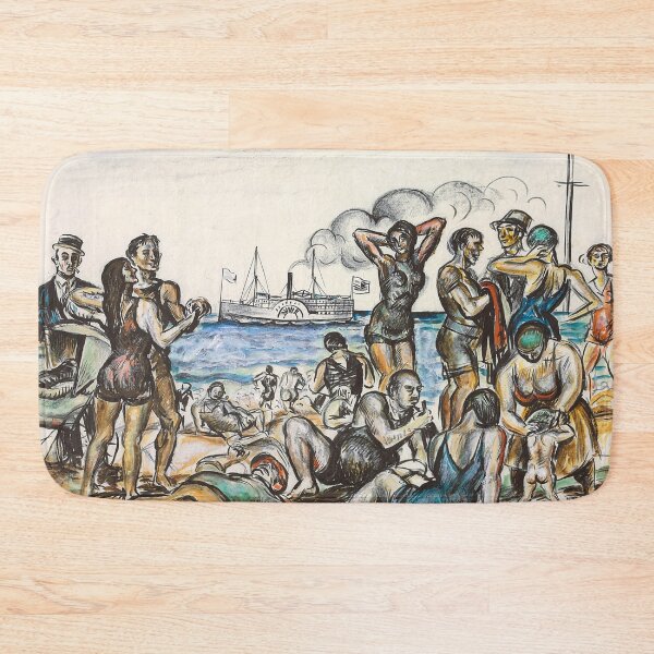 Item preview, Figures on the Beach summer coastal fun landscape painting by Reginald Marsh designed and sold by Jéanpaul  Ferro.