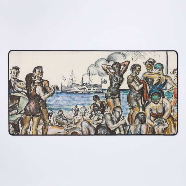 Item preview, Figures on the Beach summer coastal fun landscape painting by Reginald Marsh designed and sold by Jéanpaul Ferro.