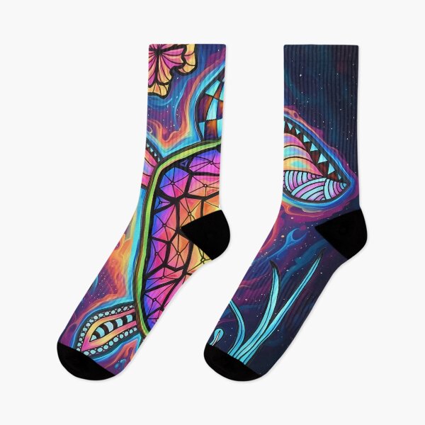 Item preview, Cosmic Sea Turtle - Hand Drawn Psychedelic Neon Nature Art designed and sold by Tafera.