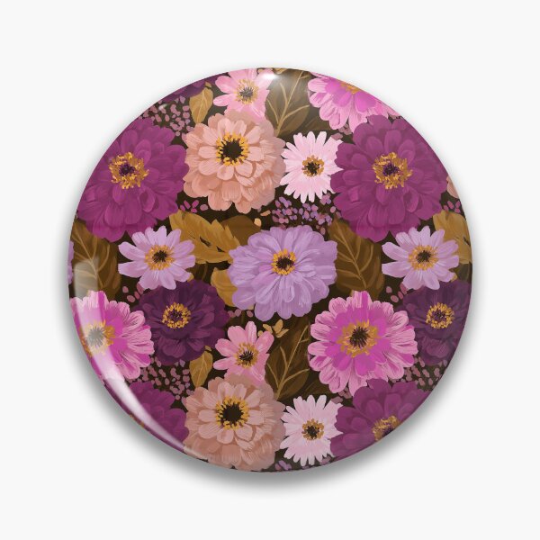 Item preview, Blooming Zinnia Floral  - Botanical Garden Pattern - Secret Santa Gifts designed and sold by RoyalStarsPatts.