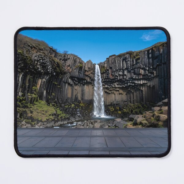 Item preview, Hanok Window to the World: Svartifoss Waterfall & Iceland Basalt Columns | Fine Art Print designed and sold by SOOstudio73.