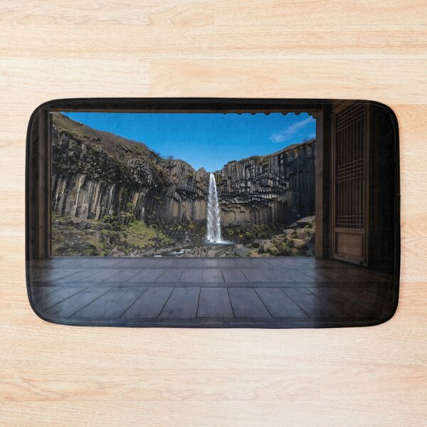 Item preview, Hanok Window to the World: Svartifoss Waterfall & Iceland Basalt Columns | Fine Art Print designed and sold by SOOstudio73.