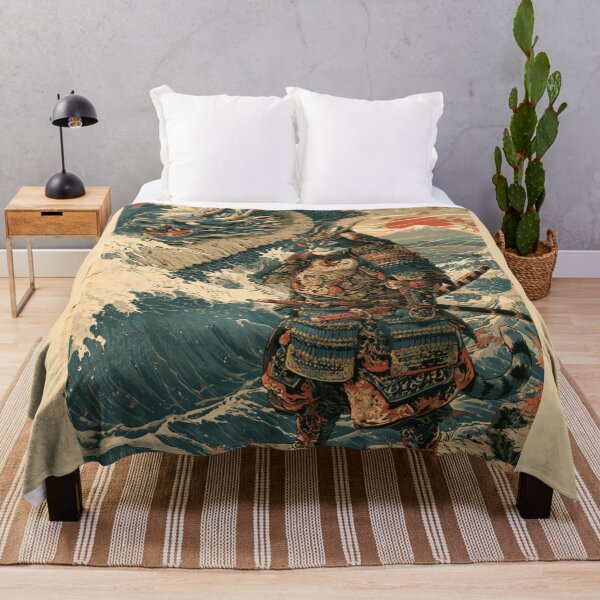 Item preview, Samurai Cat and Dragon Japanese Ukiyo-e Woodblock Art designed and sold by GrinGalore.