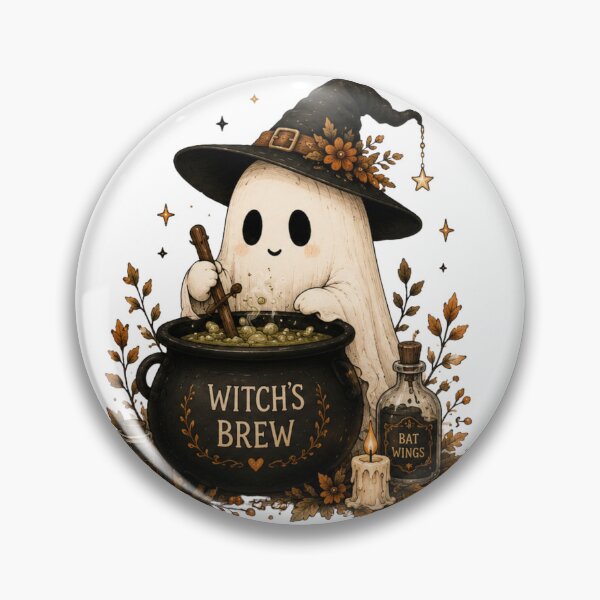 Item preview, Ghost Witch Brewing a Potion designed and sold by DustyCuriositie.