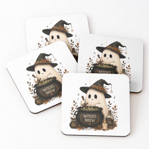 Item preview, Ghost Witch Brewing a Potion designed and sold by DustyCuriositie.