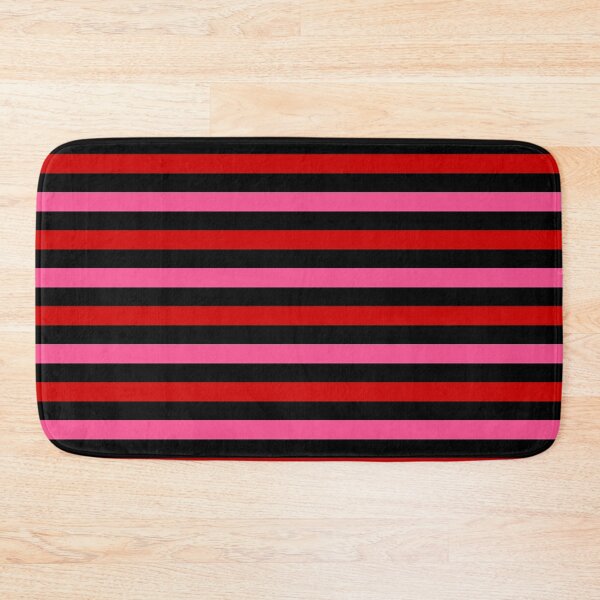 Item preview, Red And Pink Stripes Design Black  designed and sold by PatternTitan.