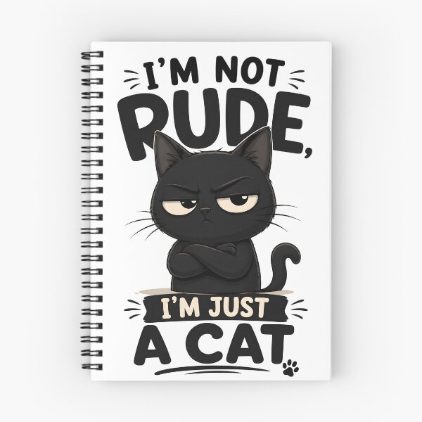 Item preview, I'm Not Rude I'm Just A Cat Grumpy Black Cat Funny Quote designed and sold by Charles4719.