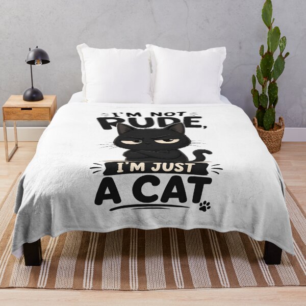 Item preview, I'm Not Rude I'm Just A Cat Grumpy Black Cat Funny Quote designed and sold by Charles4719.