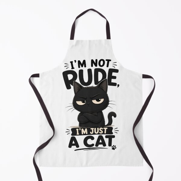 Item preview, I'm Not Rude I'm Just A Cat Grumpy Black Cat Funny Quote designed and sold by Charles4719.