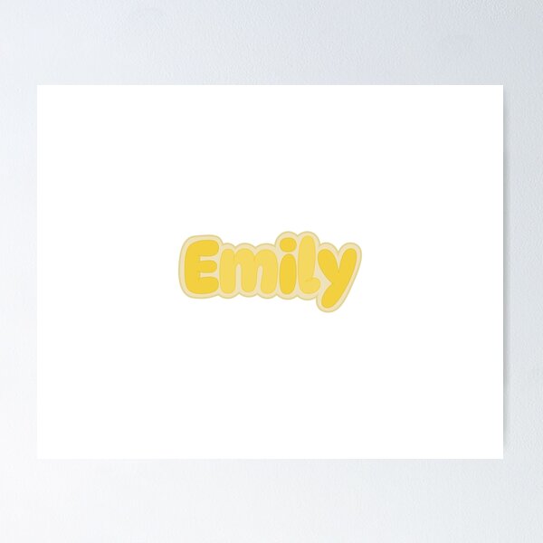 Item preview, 3D vintage yellow name: Emily designed and sold by boosterdoodle.