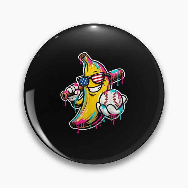 Item preview, Banana Baseball Player Funny Slugger Summer Sports designed and sold by Mind-Drift.