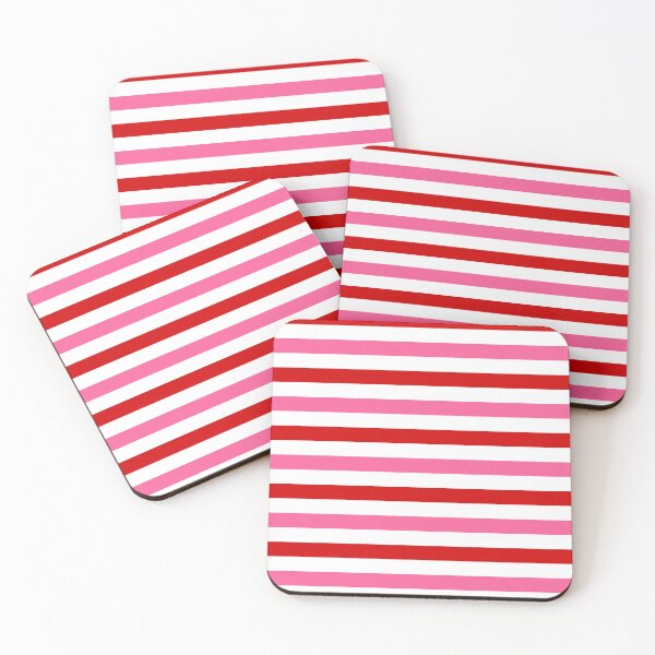 Item preview, Red And Pink Stripes Design White  designed and sold by PatternTitan.