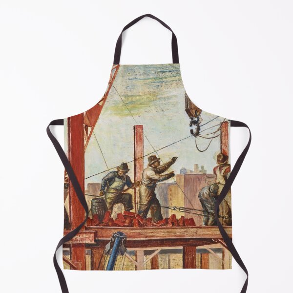 Item preview, Iron Workers, New York City skyscraper construction cityscape painting by Reginald Marsh designed and sold by Jéanpaul Ferro.