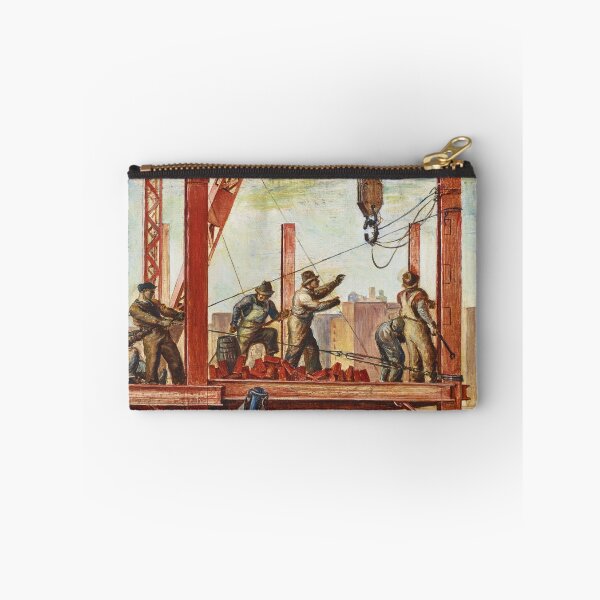 Item preview, Iron Workers, New York City skyscraper construction cityscape painting by Reginald Marsh designed and sold by Jéanpaul  Ferro.