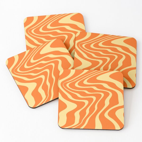 Item preview, Retro Orange Swirl Liquid Pattern designed and sold by jianina-alondra.