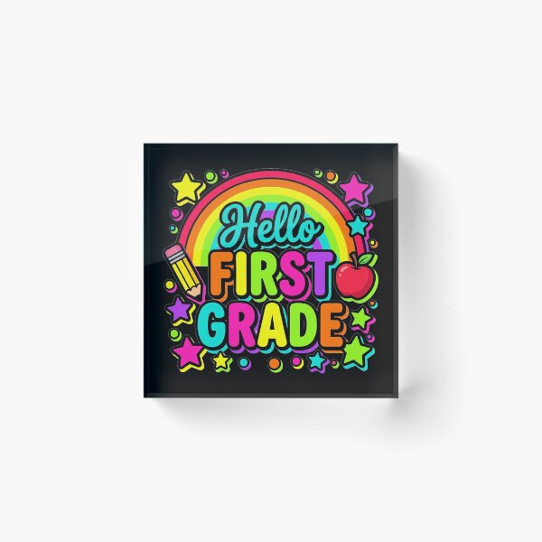 Item preview, Hello First Grade — Rainbow Colorful Back To School Teacher Shirt  designed and sold by Uglyandcute.