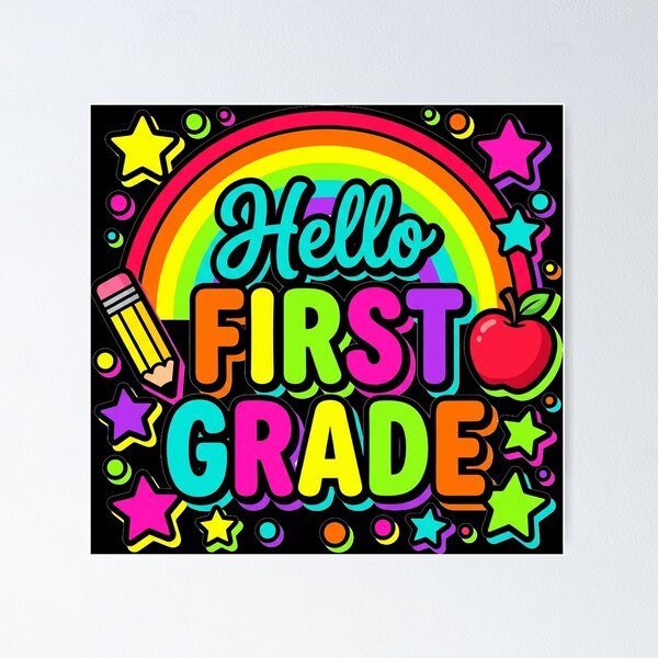 Item preview, Hello First Grade — Rainbow Colorful Back To School Teacher Shirt  designed and sold by Uglyandcute.