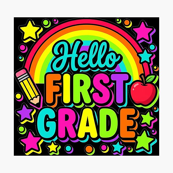 Item preview, Hello First Grade — Rainbow Colorful Back To School Teacher Shirt  designed and sold by Uglyandcute.