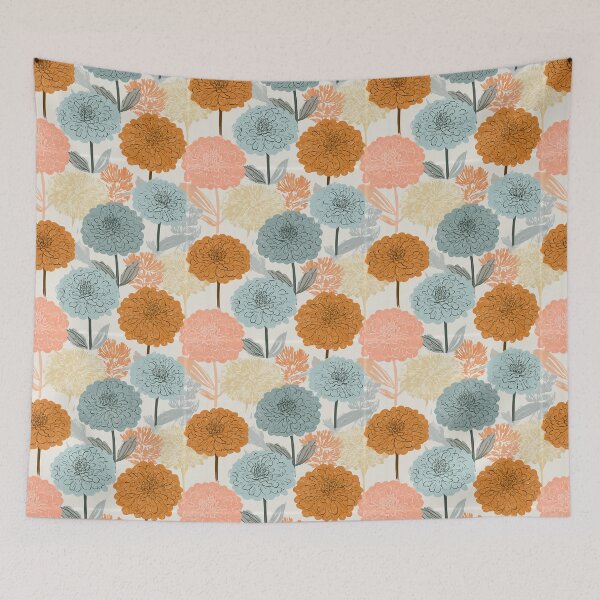 Item preview, Petaled Zinnia  - Botanical Garden Pattern - Unique Gifts For Men designed and sold by RoyalStarsPatts.
