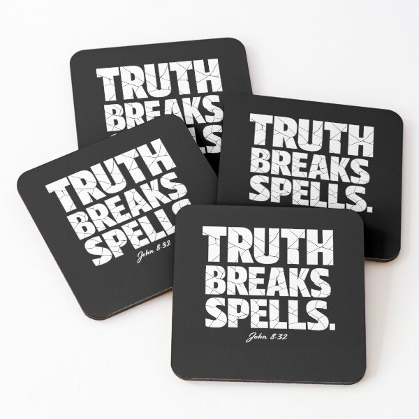 Item preview, Truth Breaks Spells John 8:32 Christian Streetwear Cracked Typography designed and sold by Skotecky.