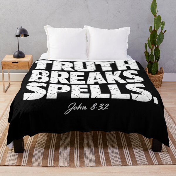 Item preview, Truth Breaks Spells John 8:32 Christian Streetwear Cracked Typography designed and sold by Skotecky.