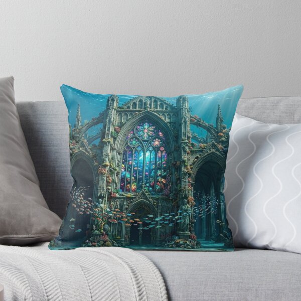 Item preview, Sunken Cathedral — Gothic Ruins Beneath the Sea designed and sold by RoyArt0.