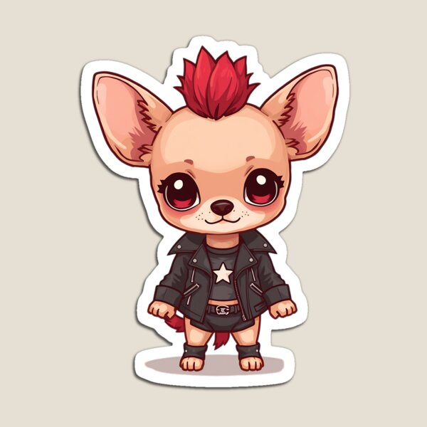 Item preview, Punk Chihuahua Cartoon Illustration designed and sold by Agnisherl.