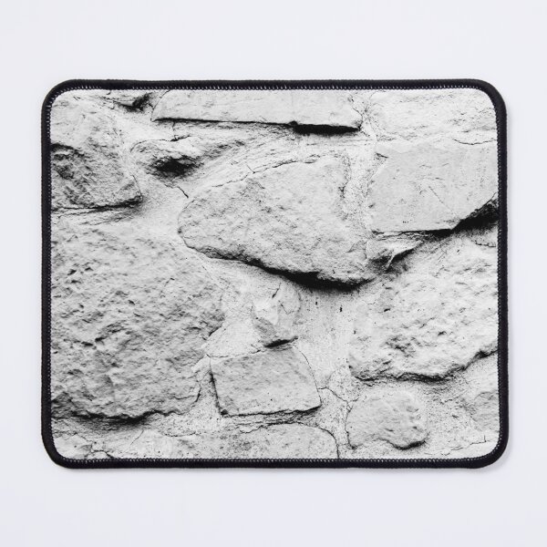 Item preview, Rough Stone Wall Texture With Weathered Masonry Surface in Black and White Closeup designed and sold by Nmallia.