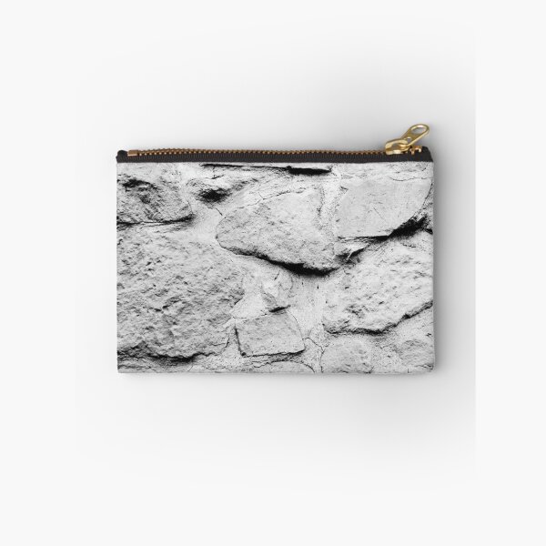 Item preview, Rough Stone Wall Texture With Weathered Masonry Surface in Black and White Closeup designed and sold by Nmallia.