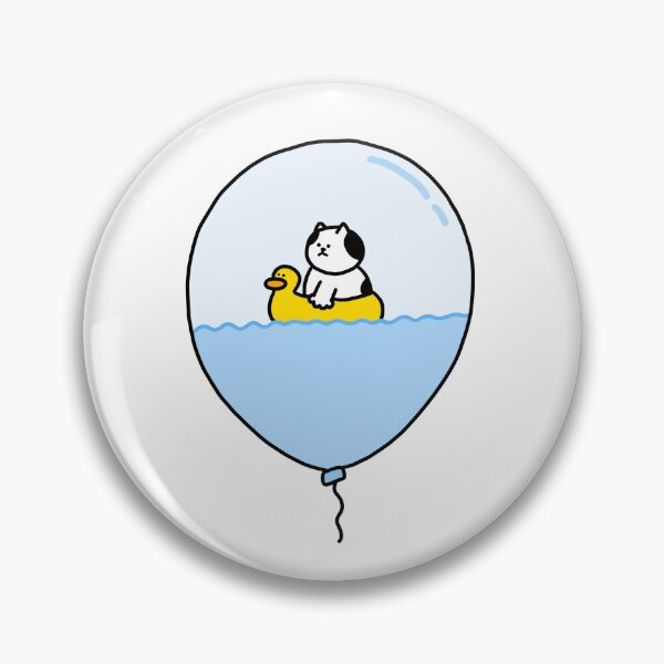 Artikelvorschau, Eine Katze auf einer Ente schwebt in einem Ballon entworfen und verkauft von superbaechoo.