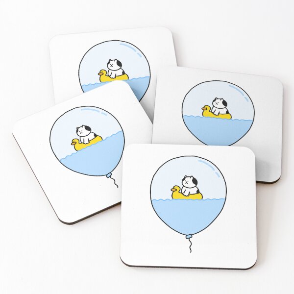Item preview, a Cat on a duck float inside a balloon designed and sold by superbaechoo.