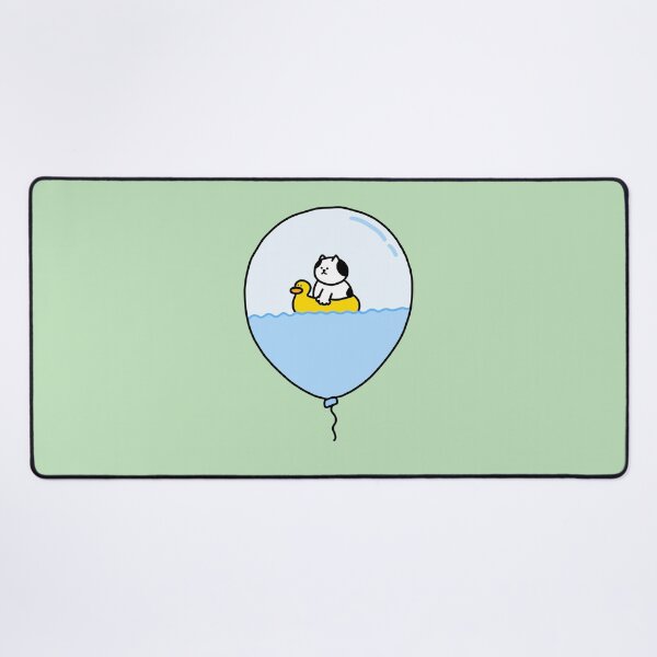 Item preview, a Cat on a duck float inside a balloon designed and sold by superbaechoo.