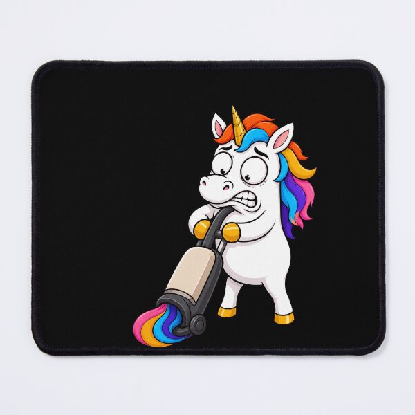 Item preview, Unicorn Vs Vacuum Cleaner Funny Cartoon Fight designed and sold by BoyleDesignShop.