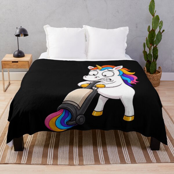 Item preview, Unicorn Vs Vacuum Cleaner Funny Cartoon Fight designed and sold by BoyleDesignShop.