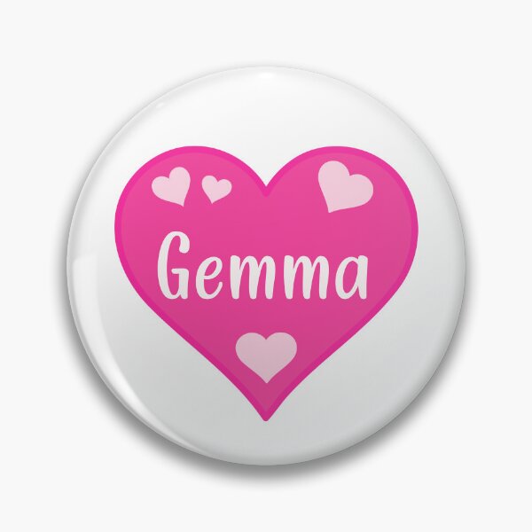 Item preview, Gemma Name Pink Heart  designed and sold by Jeallan Designs.