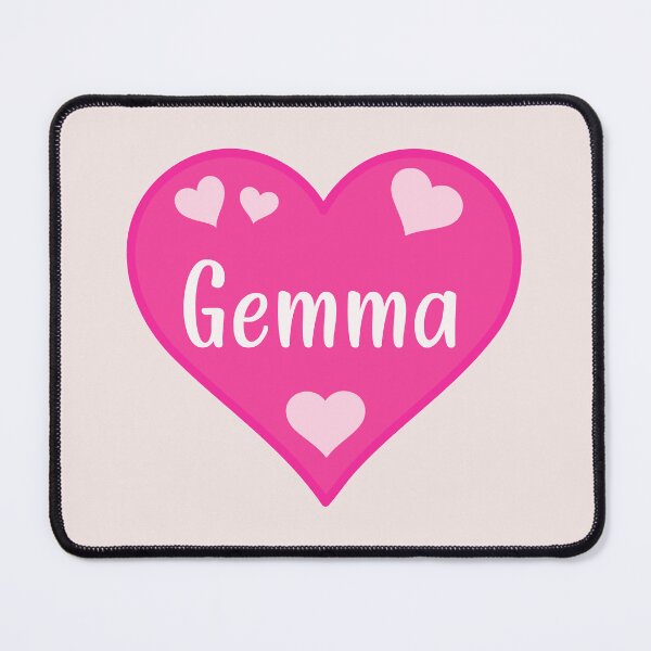 Item preview, Gemma Name Pink Heart  designed and sold by Jeallan Designs.