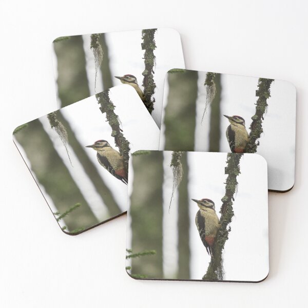 Item preview, A gray day. Great Spotted Woodpecker designed and sold by Jouko Lehto Photography.