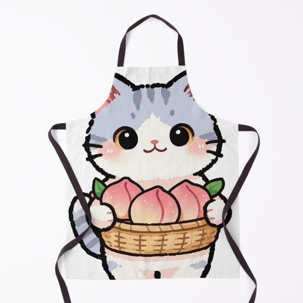 Item preview, Kawaii Peach Cat Cute Kitten with Peaches Basket Shirt designed and sold by Nuttajak.