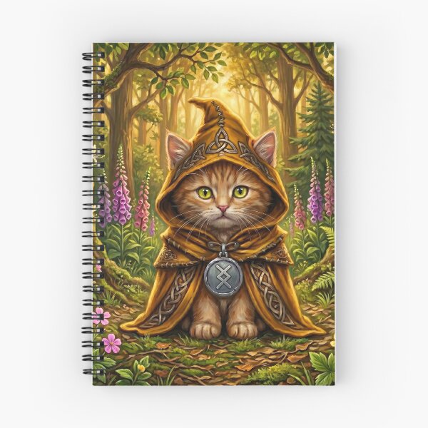 Item preview, The Solstice Tabby - Celtic Folklore Ginger Cat in Summer Woods  designed and sold by Englandbear.