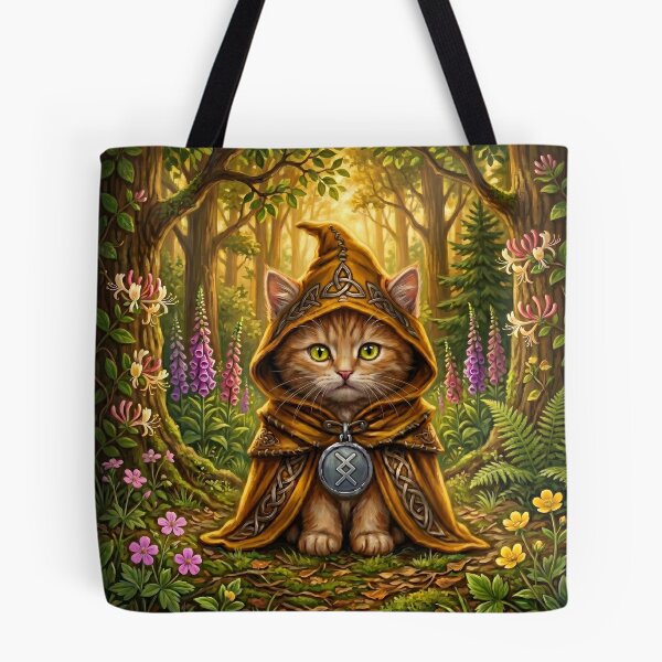 Item preview, The Solstice Tabby - Celtic Folklore Ginger Cat in Summer Woods  designed and sold by Englandbear.