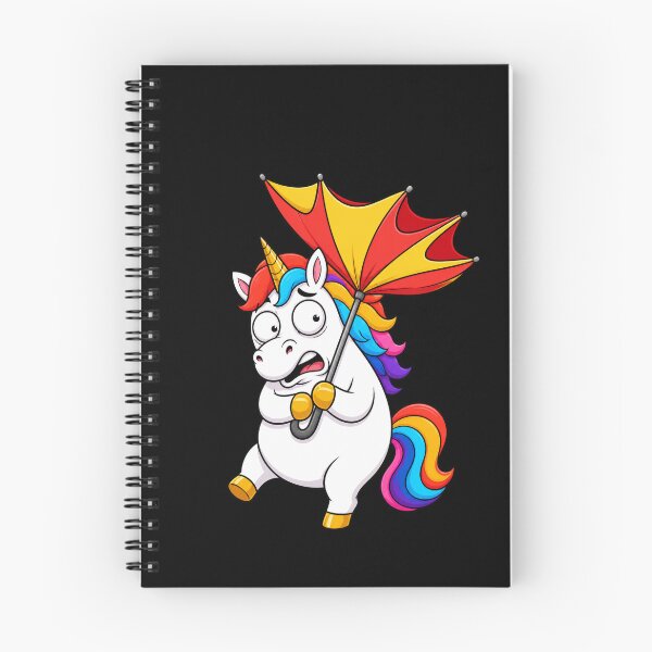 Item preview, Unicorn Umbrella Windy Day Funny Cartoon Reaction designed and sold by BoyleDesignShop.