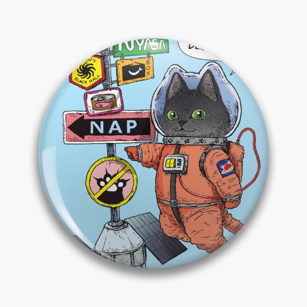 Item preview, COSMIC MEOW #05: Space Signpost and Cat Astronaut designed and sold by Neco Uchoo!.